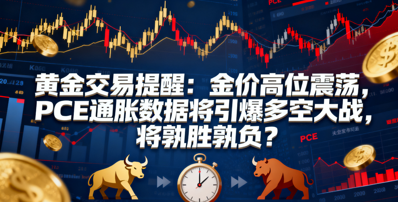 黄金价格今日走向:金价高位震荡,PCE通胀数据将引爆多空大战,将孰胜孰负?