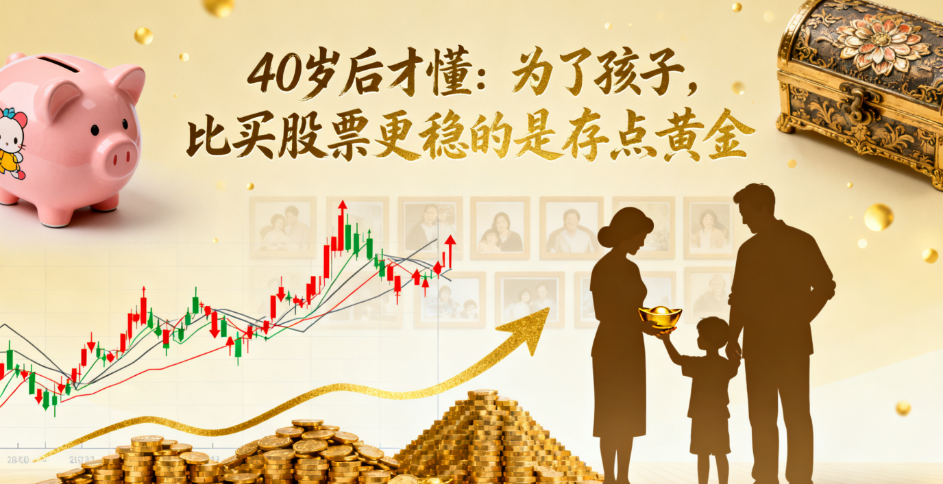 40岁后才懂：为了孩子，比买股票更稳的是存点黄金