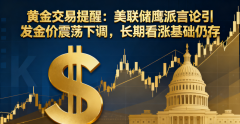 黄金交易提醒：美联储鹰派言论引发金价震荡下调，长期看涨基础仍存